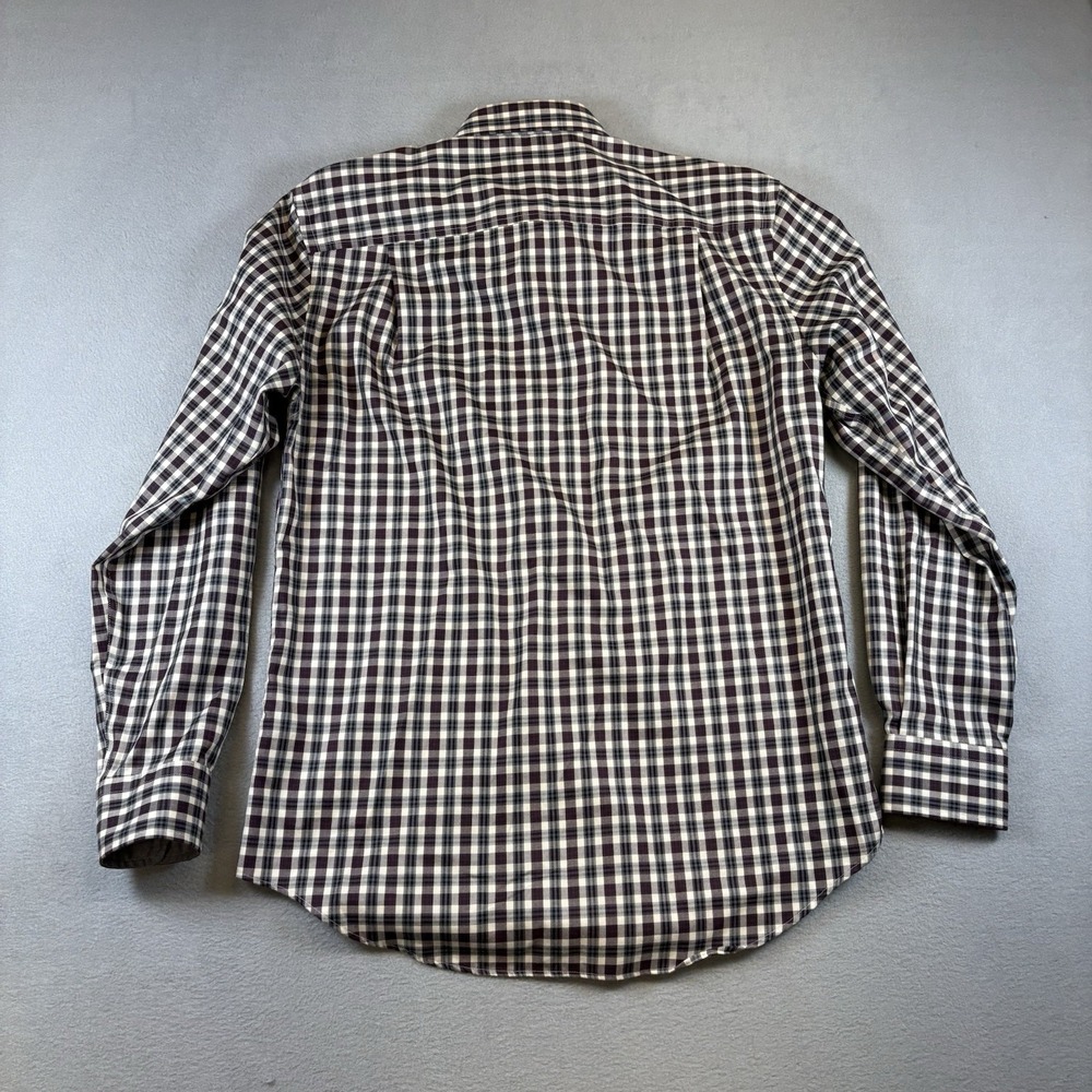 Jos A Bank Reserve No Wrinkle Tailored Fit Shirt Men's Medium Plaid Cotton - Picture 2 of 7